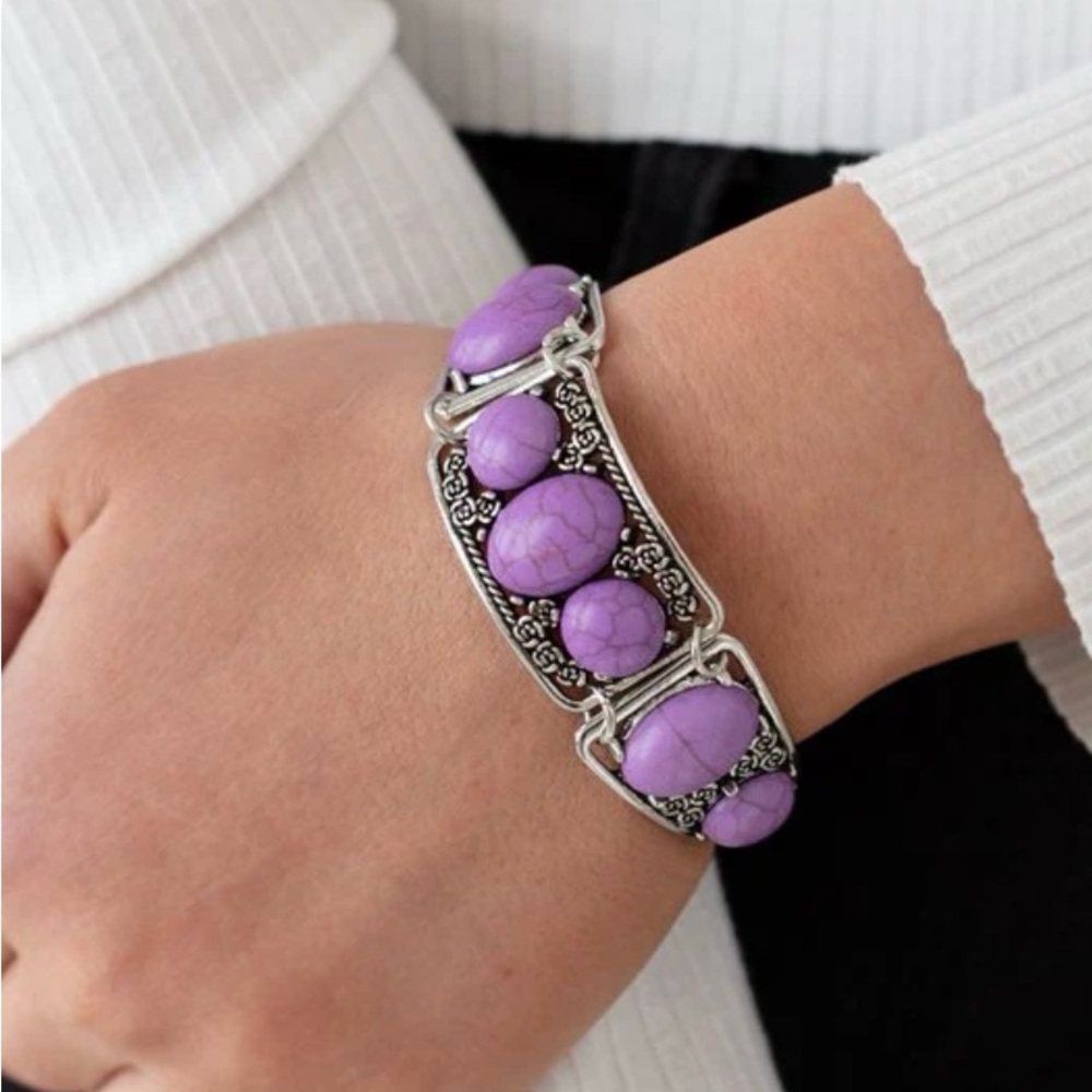 Paparazzi Southern Splendor Purple Stone Bracelet